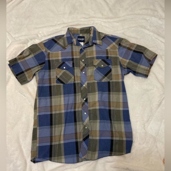 Wrangler Other - Wrangler Men's Western Pearl Snap Plaid Shirt